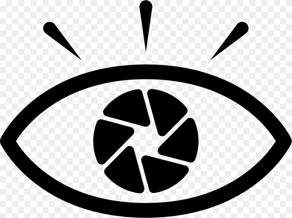 Eye With Diaphragm Iris Comments Diafragma Dibujo, Stencil, Logo, Symbol Free Png