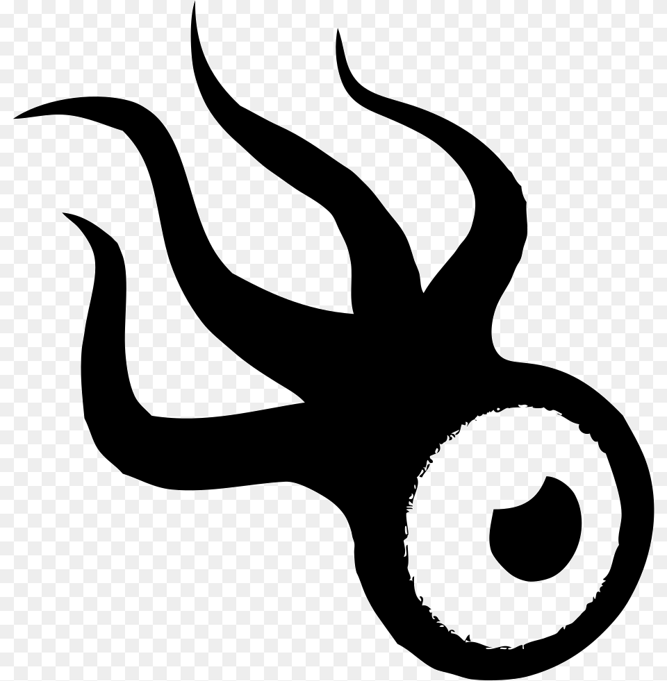 Eye With Tentacles Tentacles, Stencil, Smoke Pipe Free Png Download