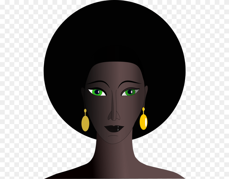 Eye Woman Drawing T Shirt Black, Accessories, Jewelry, Earring, Person Png Image