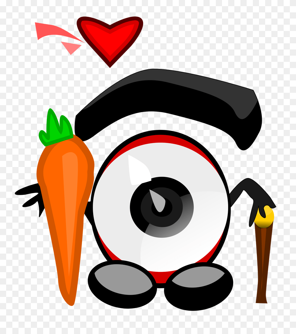 Eyeball And Carrot Love Vector Clipart, Plant, Vegetable, Produce, Food Png