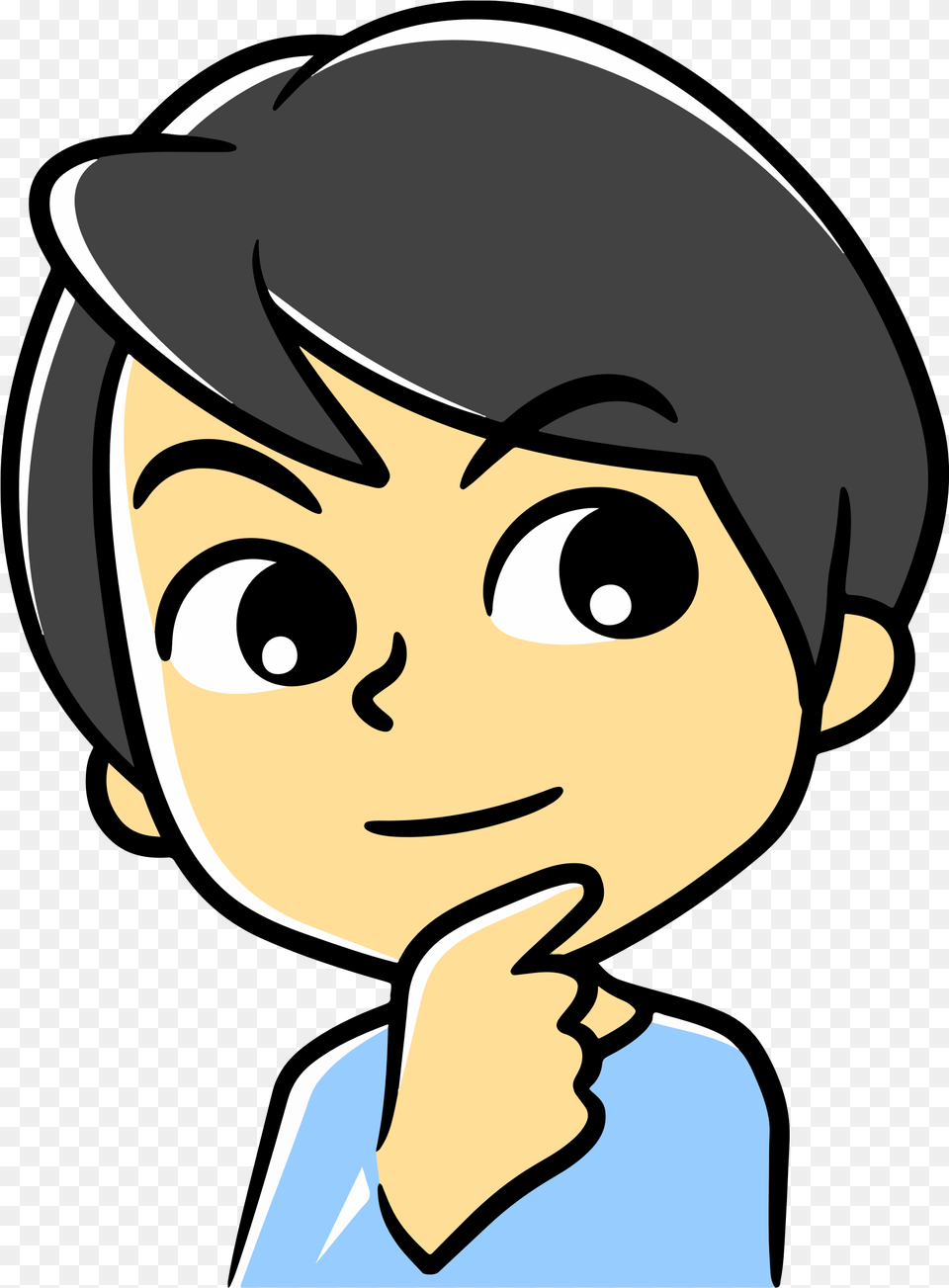 Eyebrow Clipart Boy For Boy Thinking Clipart, Book, Comics, People, Person Free Transparent Png