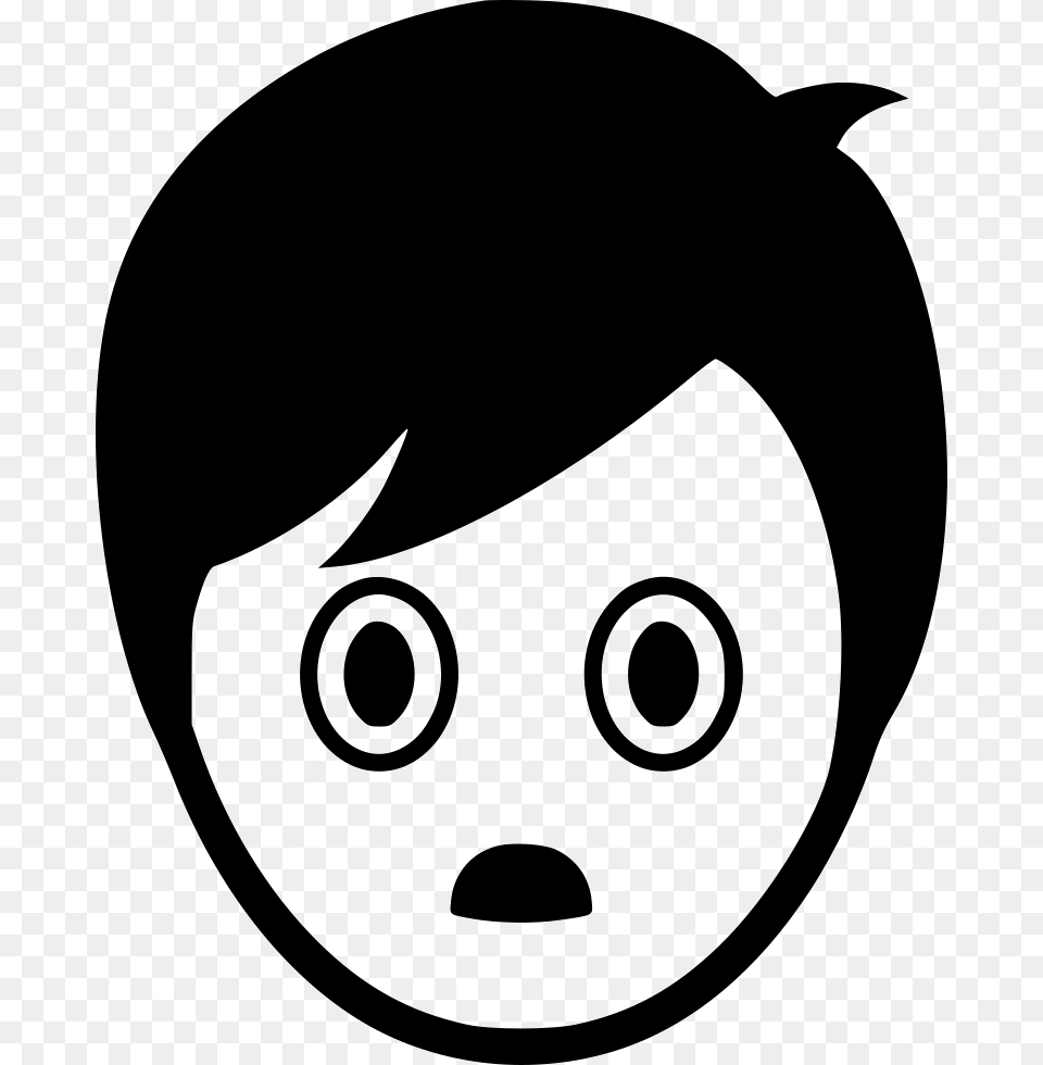 Eyebrow Clipart Surprised Sad Face Boy Cartoon, Stencil, Photography, Animal, Fish Free Png Download