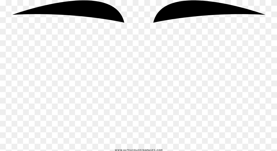 Eyebrows Coloring Page, Gray Png