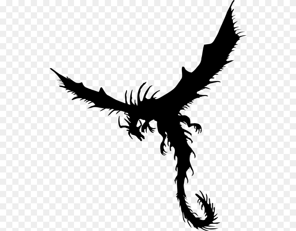 Eyefictional Characterclaw Fantasy Dragon Silhouette, Gray Png