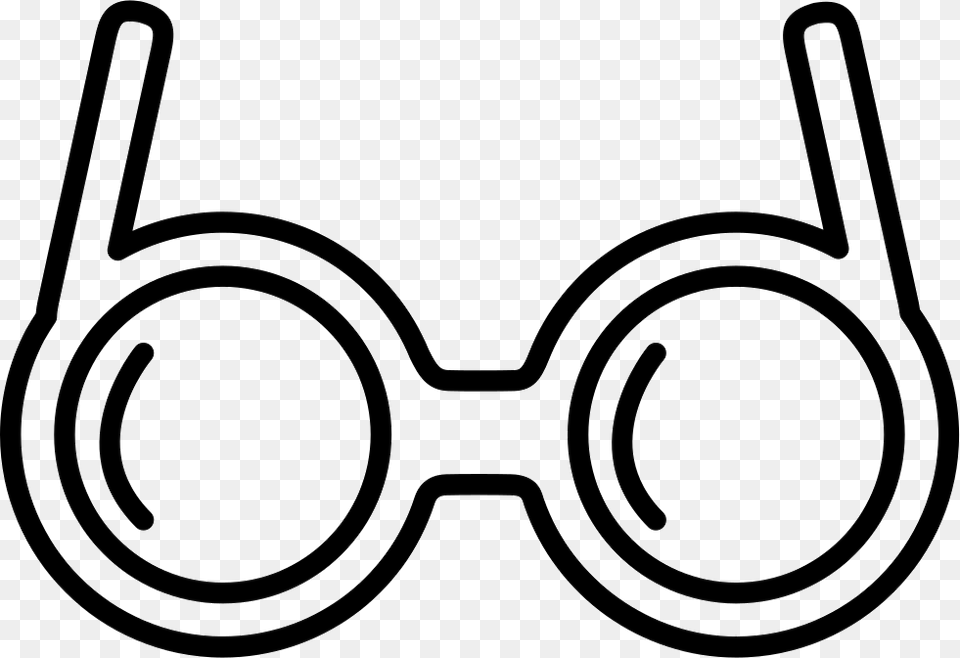 Eyeglasses Circular Shape Outline Ochki Ikonka, Accessories, Glasses, Goggles, Smoke Pipe Free Png