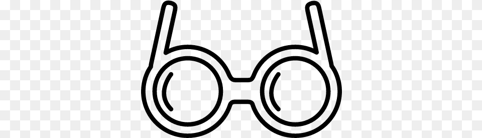 Eyeglasses Circular Shape Outline Vector Glasses, Gray Free Png Download