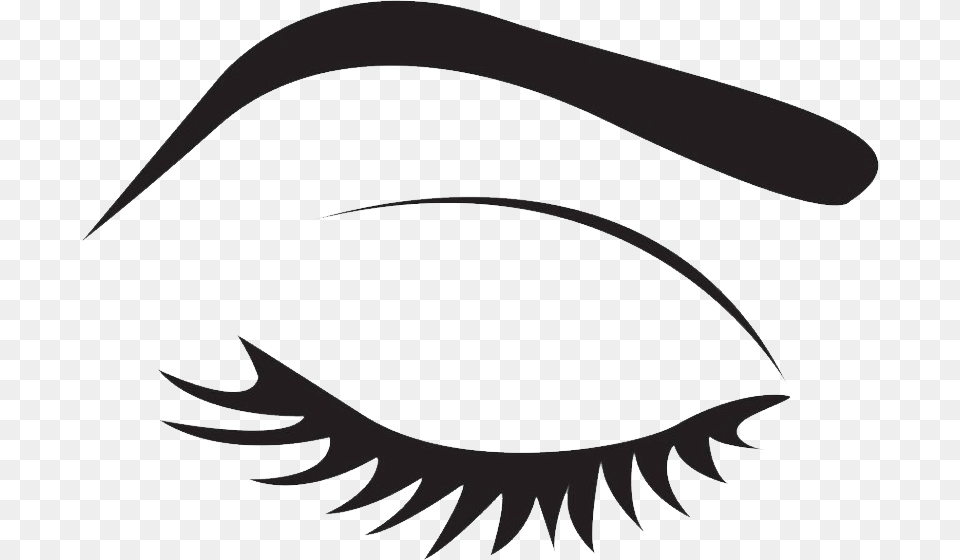 Eyelash Closed Eye Vector, Stencil, Animal, Fish, Sea Life Free Transparent Png