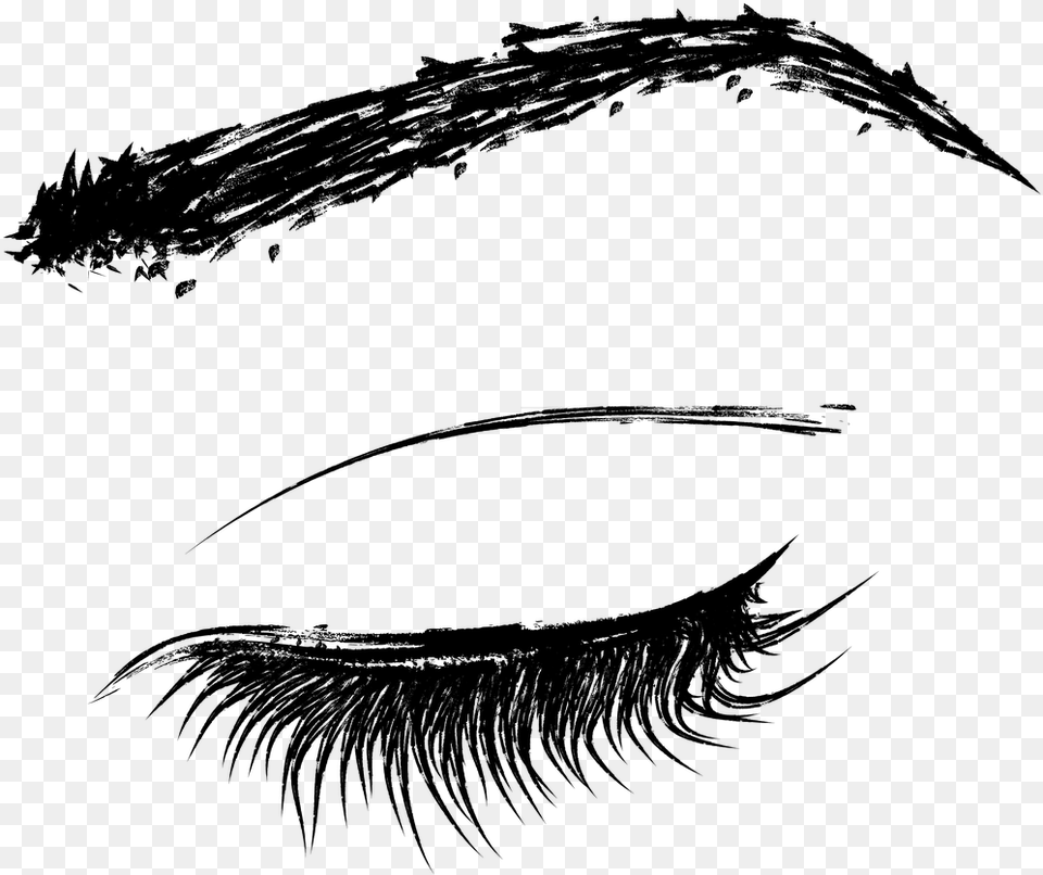 Eyelash Extensions, Gray Free Png