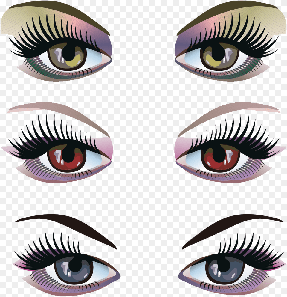 Eyelashes Clipart Gold And Eye Shadow Clip Art, Cosmetics, Face, Head, Person Png Image