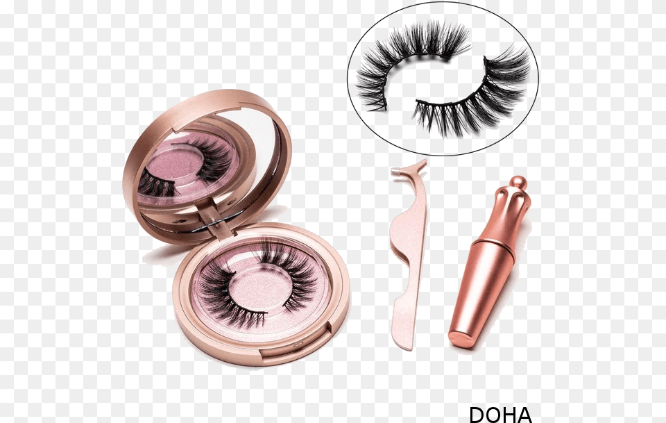 Eyelashes With Magnetic Eyeliner, Cosmetics, Face, Head, Person Png Image