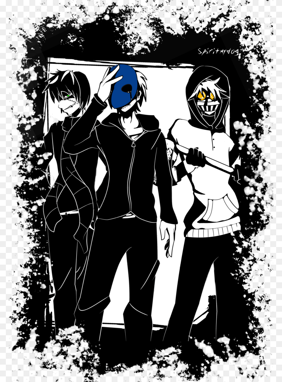 Eyeless Jack And Ticci Toby Clipart Creepypasta Jeff Ticci Toby And Homicidal Liu, Publication, Book, Comics, Manga Free Png