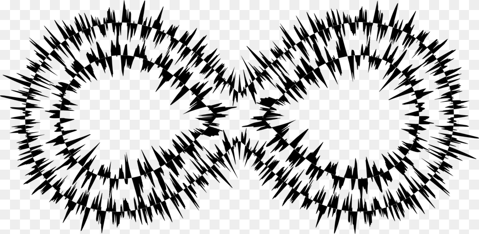 Eyeorganeyelash Round Sound Wave, Gray Png Image