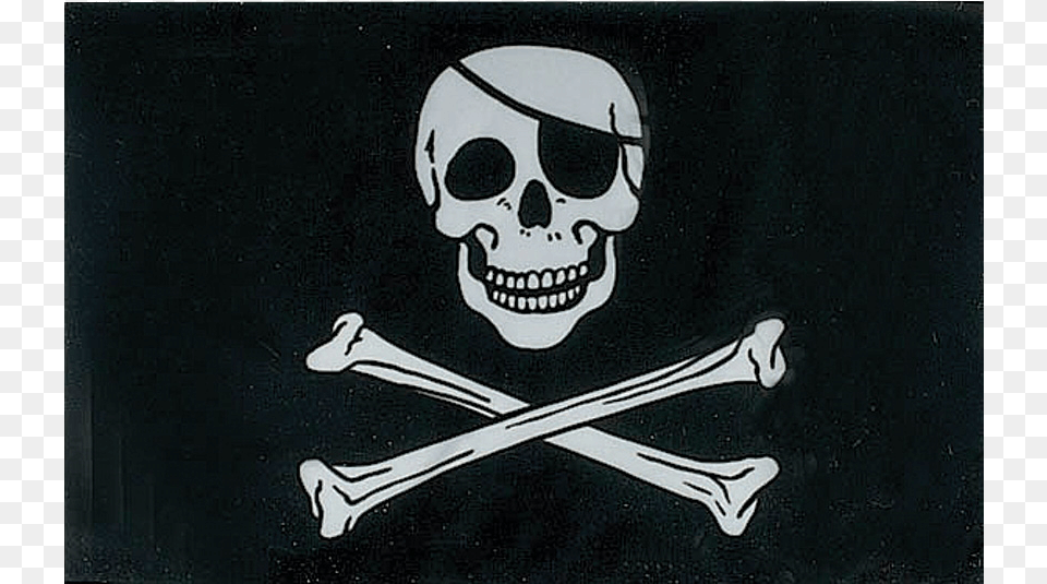 Eyepatch Jolly Roger Pirate Skull And Cross Bones Flag, Person, Face, Head Free Transparent Png