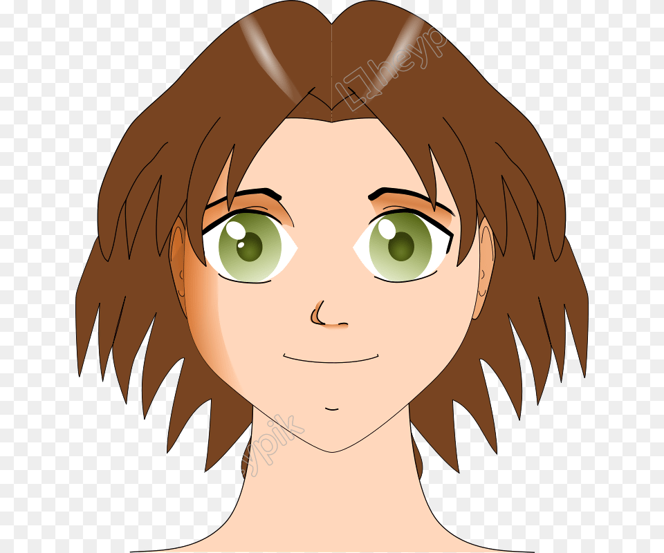 Eyes Brown Boy Happy Woman Girl Faces Kids Girl With Green Eyes Clipart, Book, Comics, Publication, Photography Free Png Download
