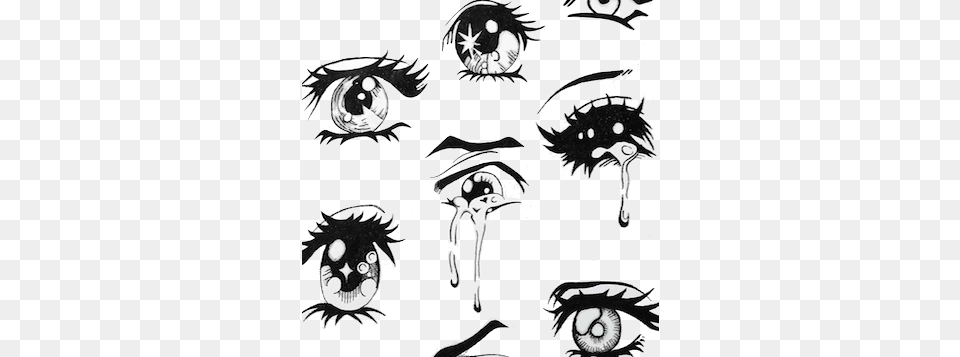Eyes Crying Anime Draw Anime Eyes, Art, Book, Comics, Publication Free Png Download