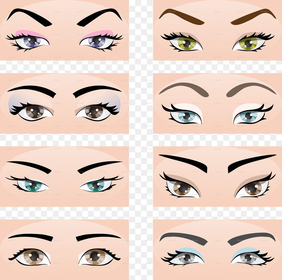 Eyes Eyes Different Eyebrow Types, Book, Comics, Publication, Art Free Transparent Png
