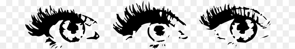 Eyes Illustration, Gray Png