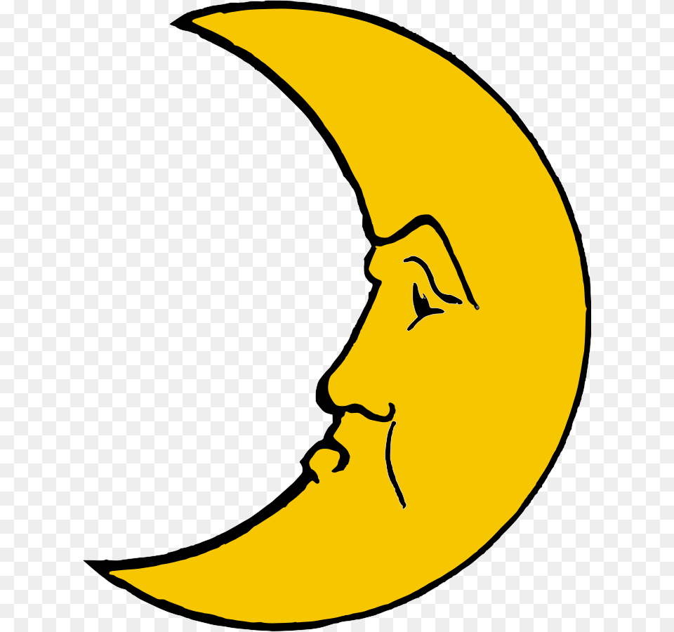 Eyes Moon Face Cartoon Crescent Mouth Nose Luna Clipart, Astronomy, Outdoors, Night, Nature Free Transparent Png