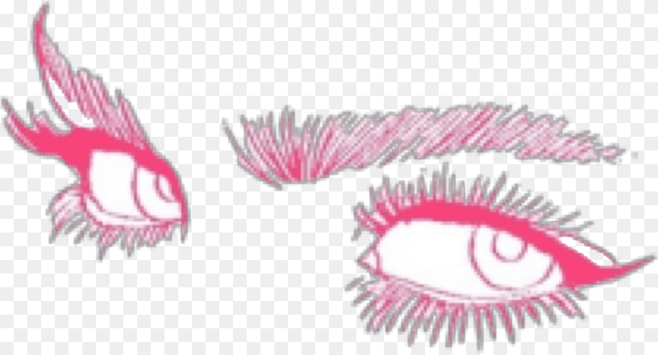 Eyes Pink Manga Anime Drawing Cute Girly Grunge Aesthet Eyes Aesthetic Tumblr Drawing, Animal, Fish, Sea Life, Shark Free Png
