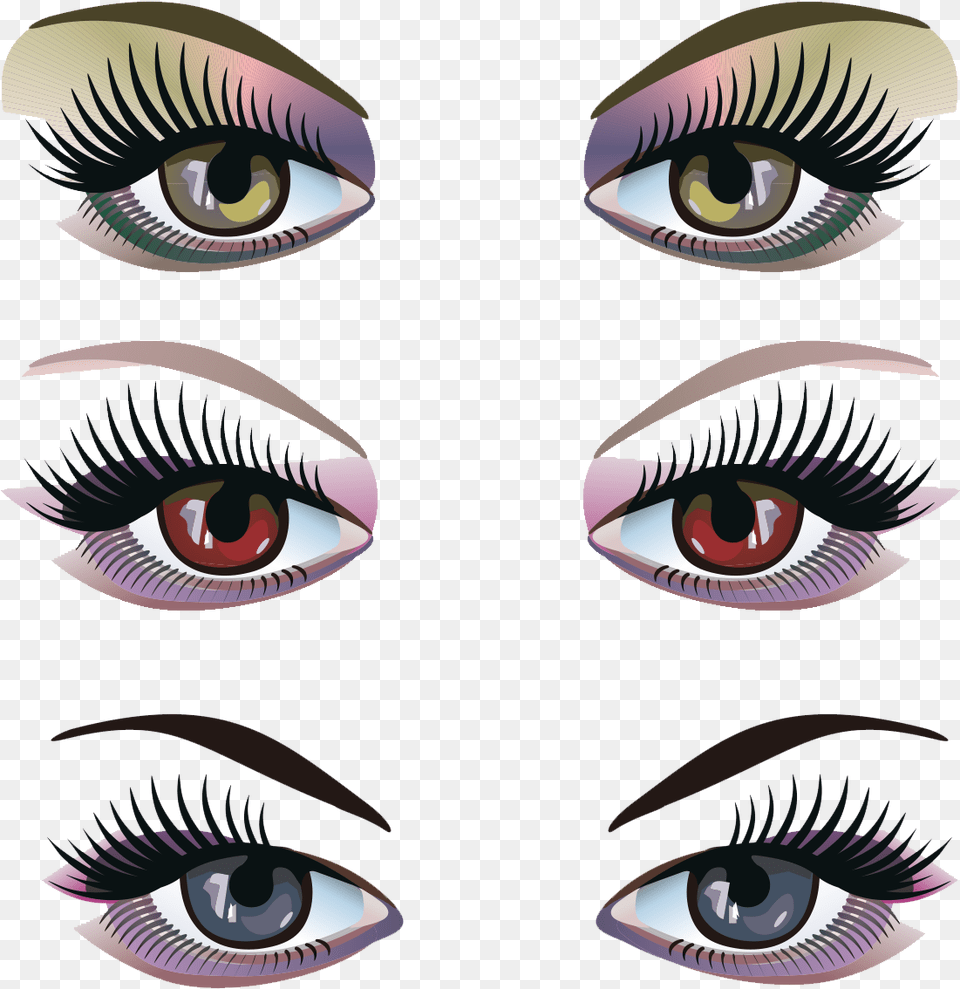 Eyeshadow On Eyes, Cosmetics Png Image