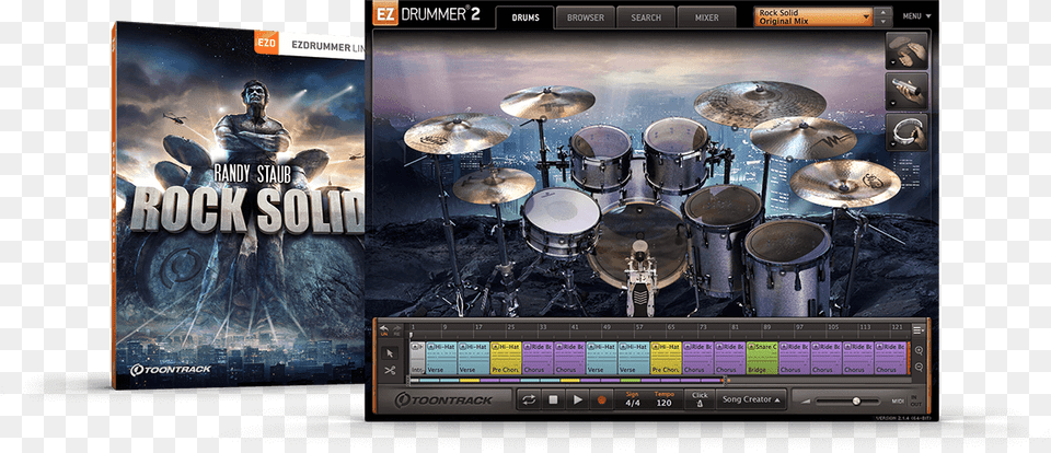 Ez Drummer Rock Solid, Person, Musical Instrument, Percussion, Leisure Activities Png Image