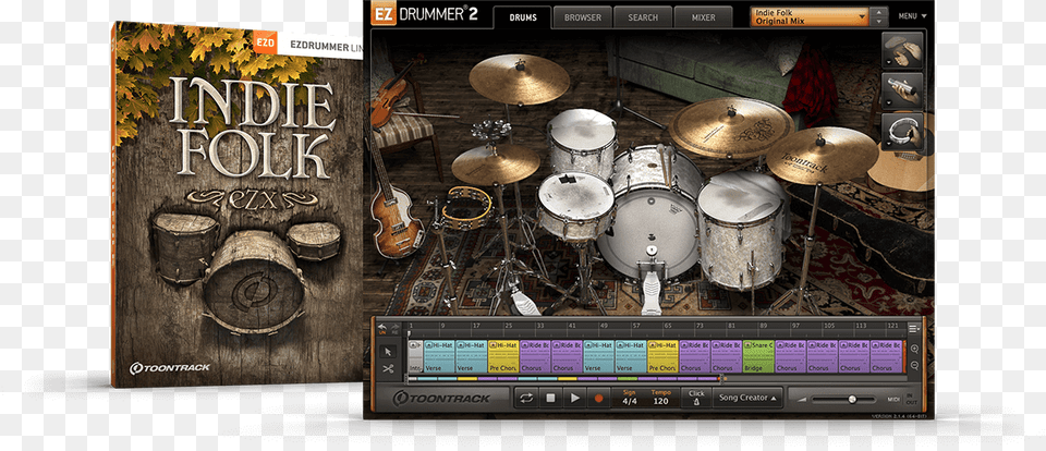 Ezdrummer 2 Vintage Rock, Musical Instrument, Percussion, Drum Png