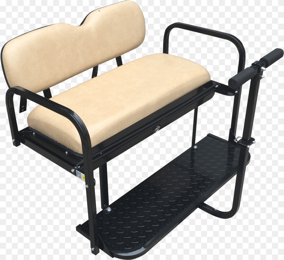 Ezgo Txt Golf Cart Rear Flip Seat Kit W Diamond Plate, Cushion, Home Decor, Bench, Chair Png Image
