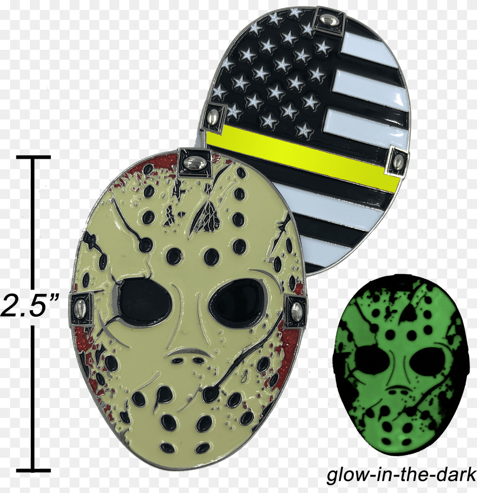 F 022 Thin Gold Line Jason Voorhees Challenge Coin Friday The 13th 911 Emergency Dispatcher Yellow Jason Voorhees Free Transparent Png