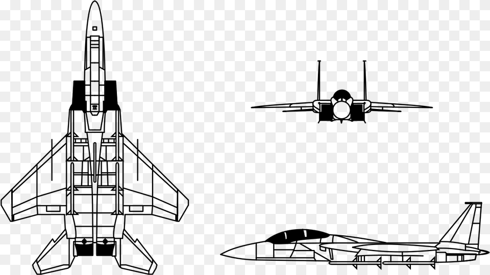 F 15 Eagle, Gray Png Image