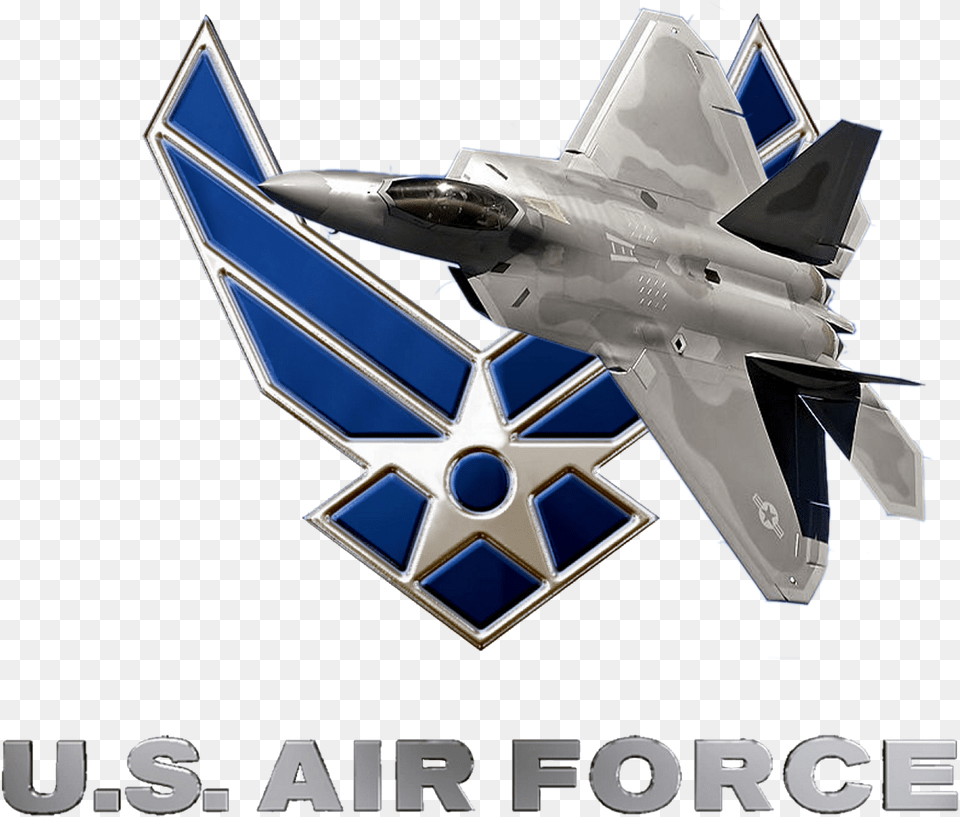 F 22 Raptor Logo Air Force Aim High, Aircraft, Airplane, Transportation, Vehicle Png Image