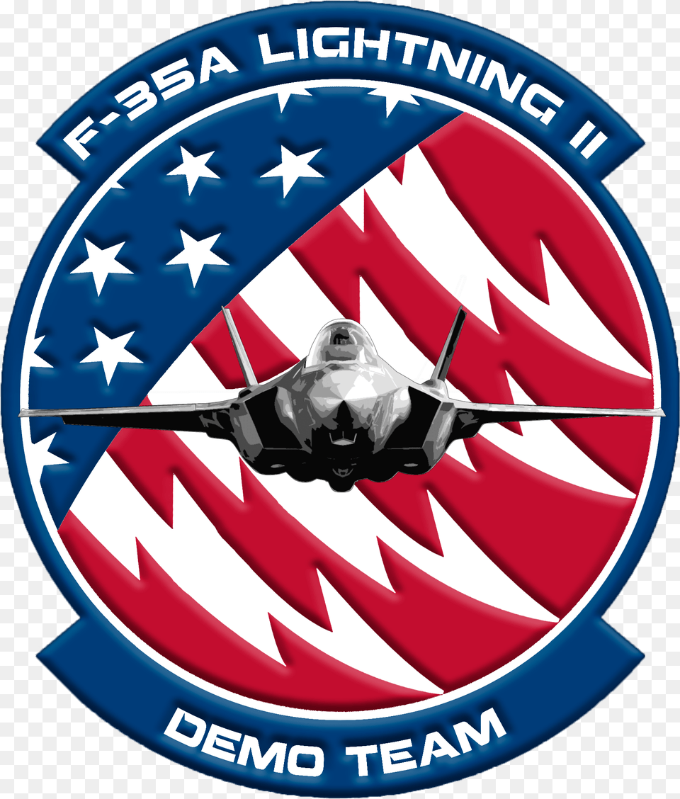 F 35 Demo Team Patch, Aircraft, Transportation, Vehicle, Airplane Png Image