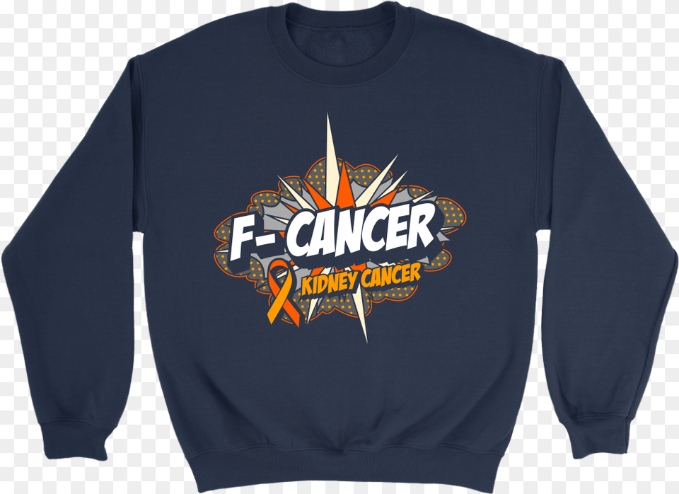 F Cancer Kidney Cancer Awareness Orange Ribbon Cool Bob Evers, Clothing, Knitwear, Long Sleeve, Sleeve Free Png