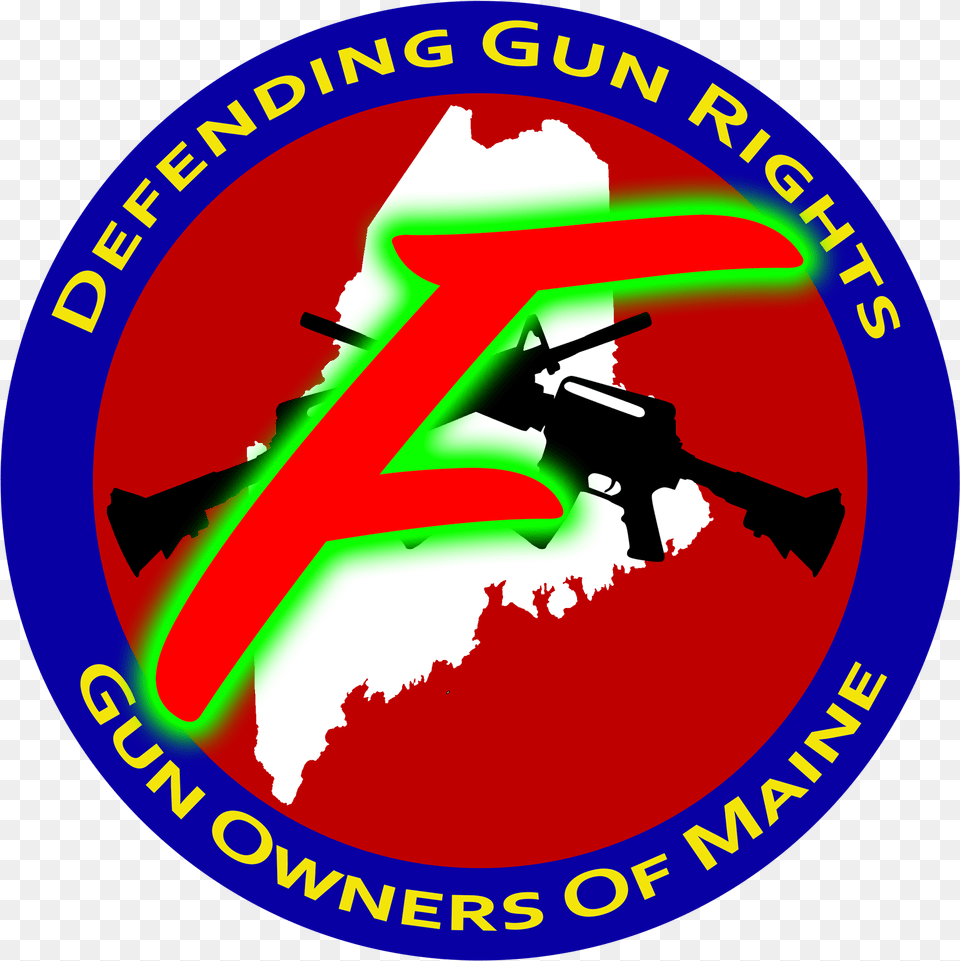 F Gun Owners Of Maine Logo, Firearm, Rifle, Weapon, Person Free Png