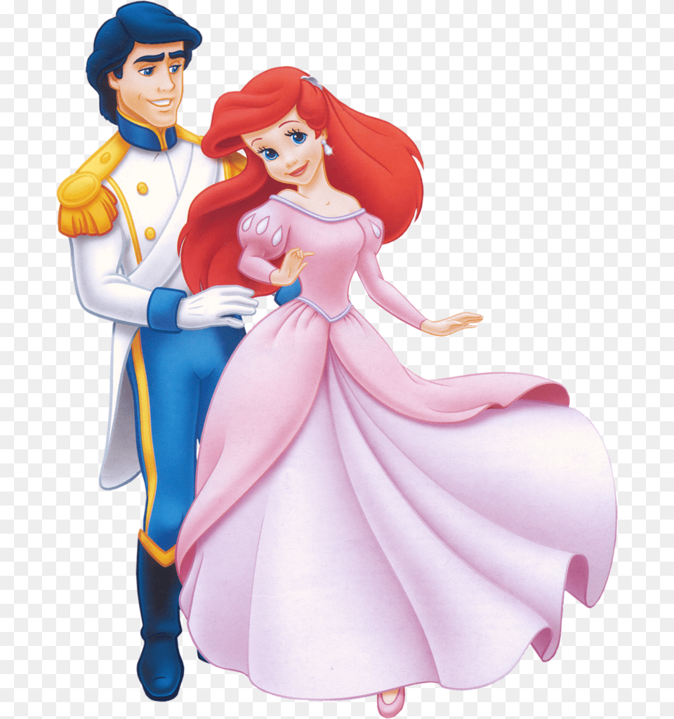 F Orig Princess Ariel And Prince Eric, Figurine, Person, Adult, Female Free Png Download