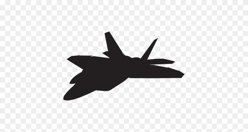 F Raptor Fighter Aircraft Silhouette, Transportation, Vehicle, Airplane, Animal Free Transparent Png