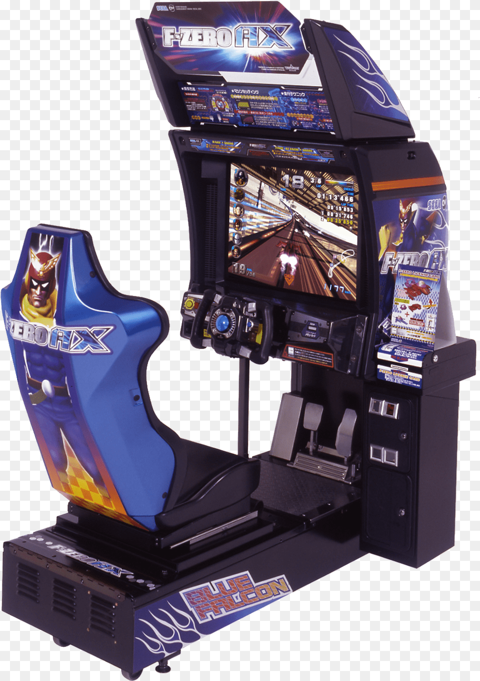 F Zero Arcade Cabinet, Arcade Game Machine, Game, Person Png Image