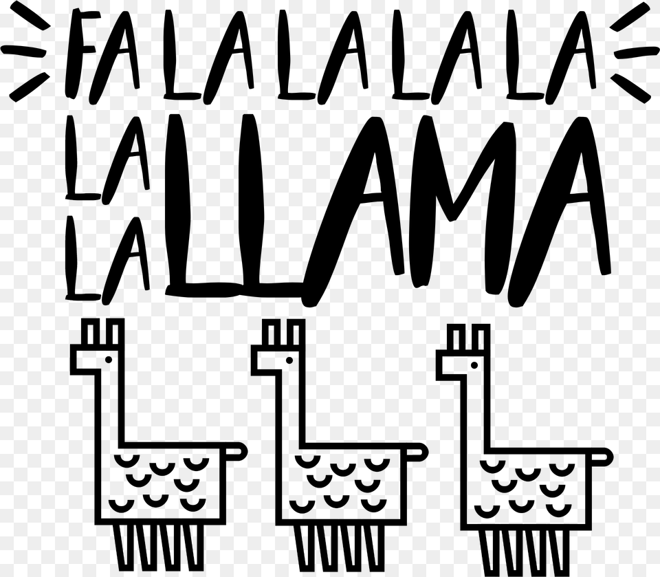 Fa La La Llama, Gray Free Png