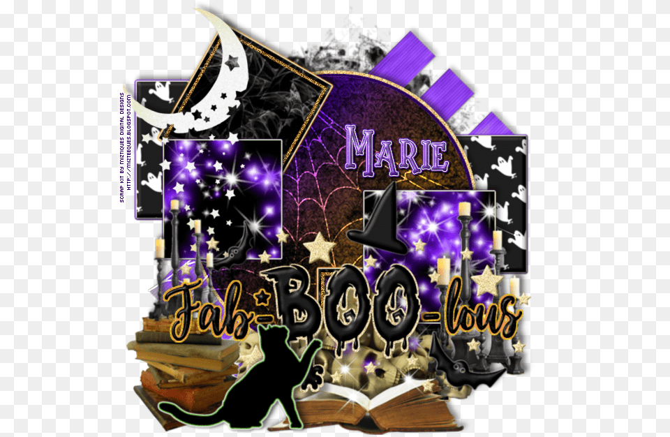 Fab Boo Lous Tutorial Ftu Psp Halloween Tutorial, Purple, Crowd, Person, Lighting Free Png