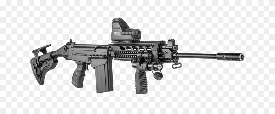 Fab Defense Fal Stock, Firearm, Gun, Machine Gun, Rifle Png Image