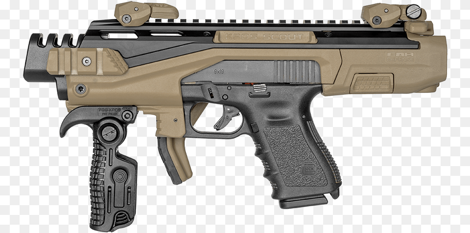 Fab Kpos Scout Glock Conversion Kit Fde Botach Firearm, Gun, Handgun, Rifle, Weapon Free Png