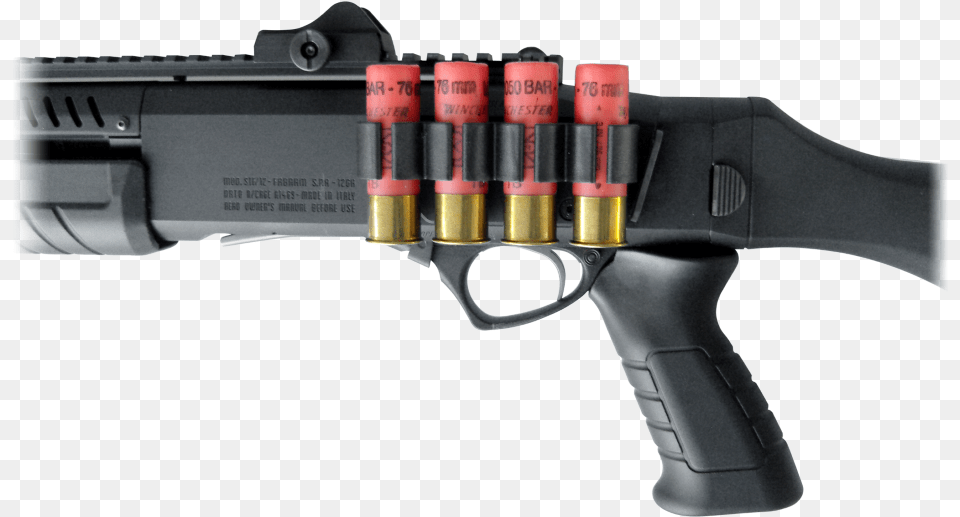 Fabarm Stf 12 Receiver Mount 4 Shot Shell Holder Fabarm Stf 12 Accessories, Gun, Shotgun, Weapon, Firearm Free Png Download