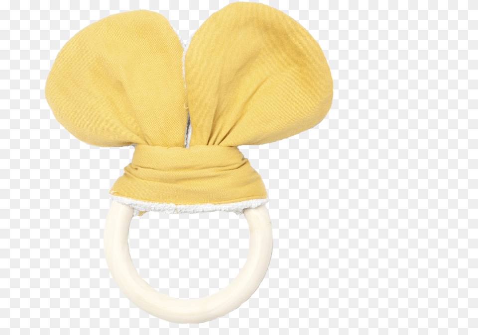 Fabelab Animal Teether With Mustard Bear Ears Fabelab Baby Greifling Aus Holz Amp Stoff 39br39 Honiggelb, Clothing, Hat, Cushion, Home Decor Png