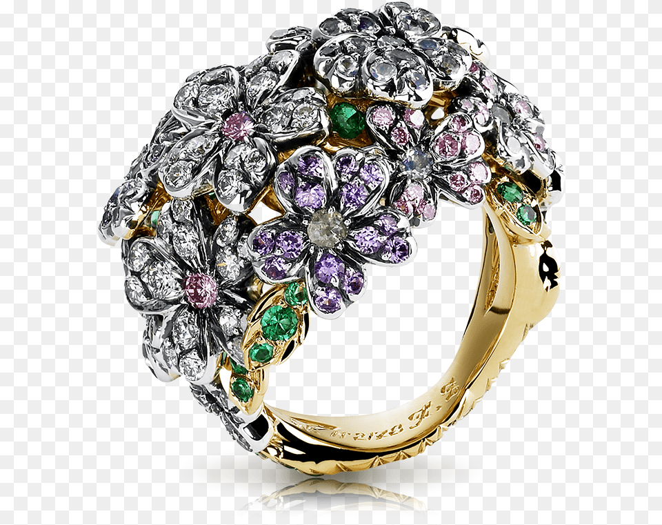 Faberg Forget Me Not Ring Featuring Flower Shapes Faberge Joyas, Accessories, Diamond, Gemstone, Jewelry Free Png Download