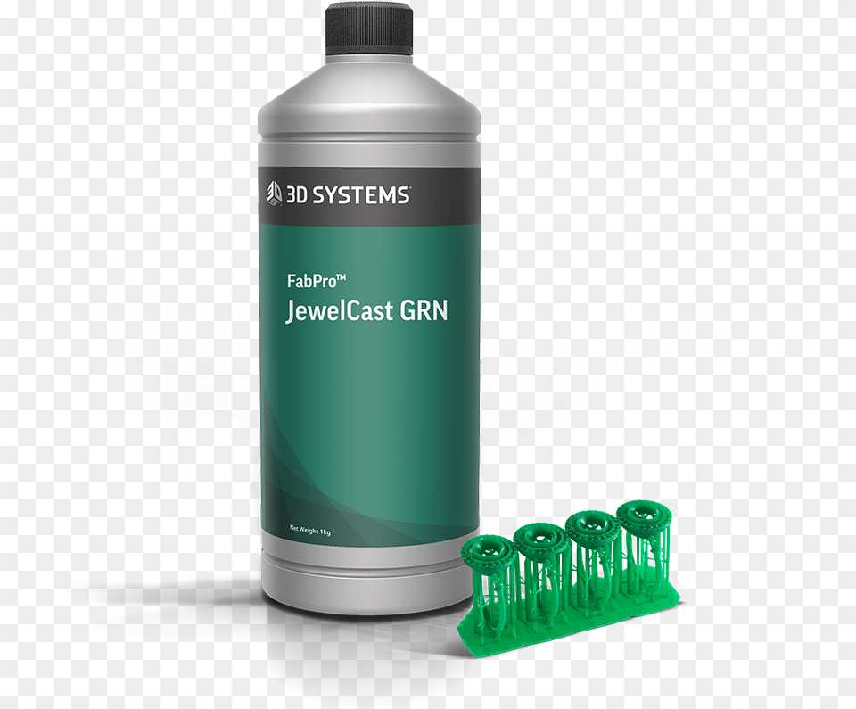 Fabpro Jewelcast Grn Translucent Green Material For Fabpro Jewelcast Grn, Bottle, Shaker Free Png Download