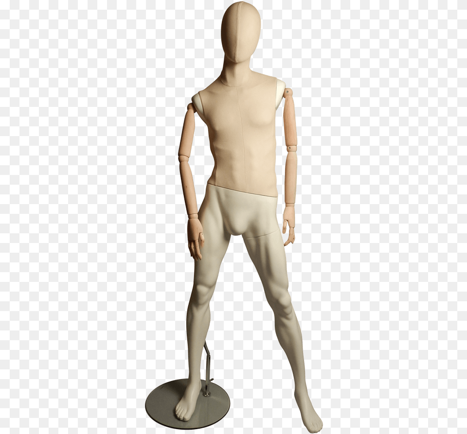 Fabric Covered Head Torso Wooden Arms Figurine, Adult, Male, Man, Person Free Png Download