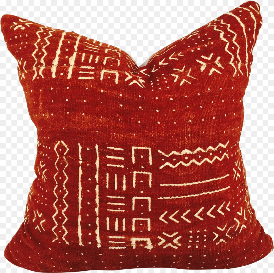 Fabric Drawing Pillow Cover Design Red Mud Cloth Pillow Cover Free Transparent Png