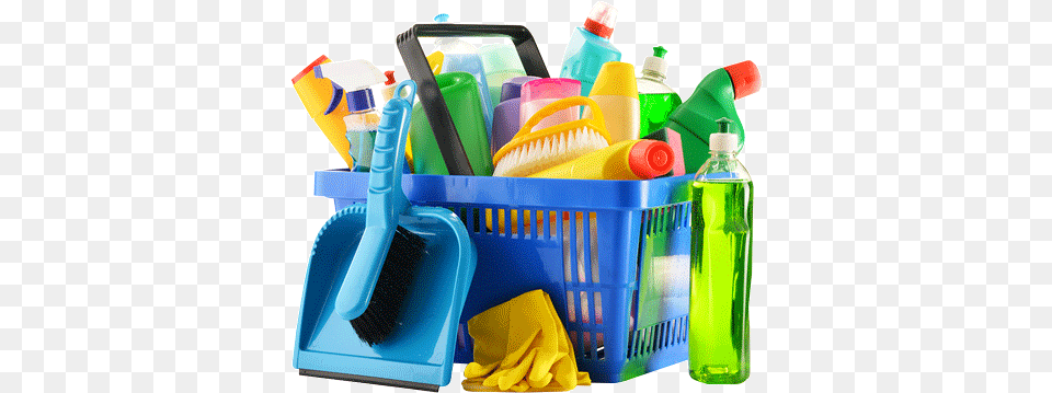 Fabrica Productos De Limpieza2 Basket Of Cleaning Supplies, Plastic, Person Png