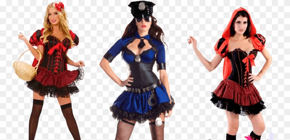 Fabstyles Sexy Costumes Deluxe Sultry Officer Costume In Black Blue, Clothing, Person, Adult, Teen Free Png Download