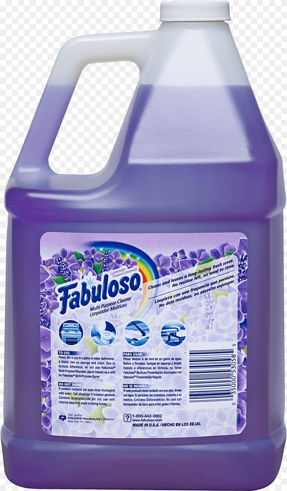 Fabuloso Ingredients Label, Purple, Bottle Png