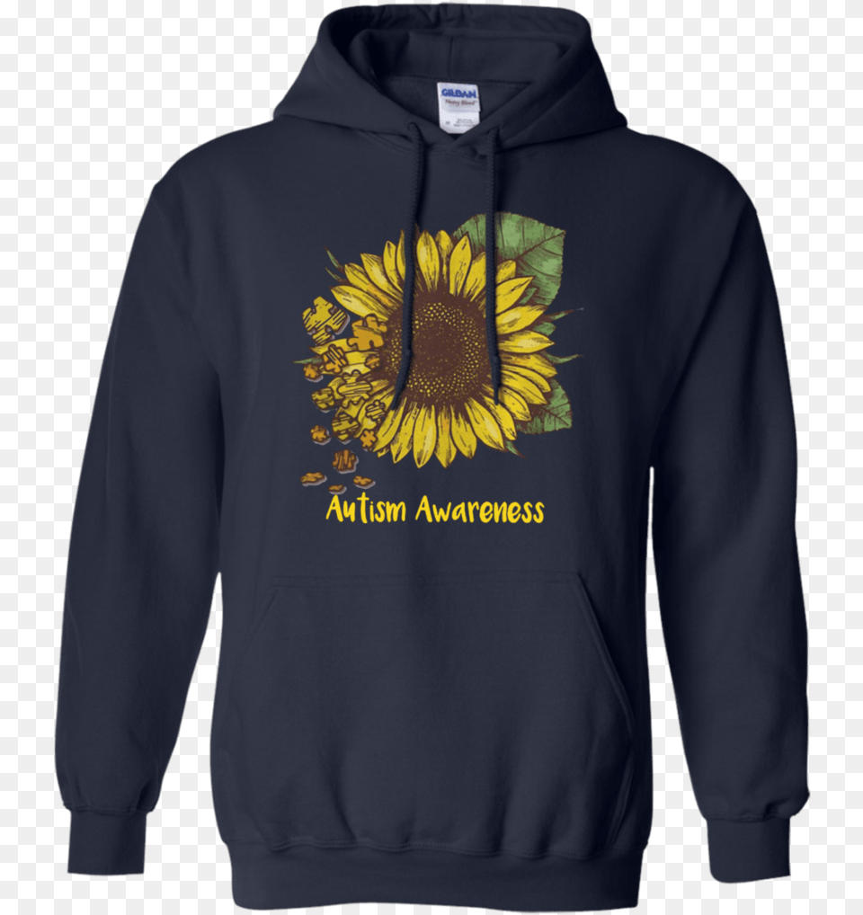 Fabulous Autism Awareness Sunflower Shirt Hoodie Teeskool Bendy And The Ink Machine Sweater, Clothing, Knitwear, Sweatshirt, Hood Png Image